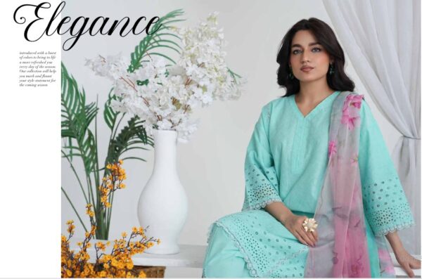 Johra Aiman Chikankari Lawn Shirt, Dupatta & Trouser - JH 560