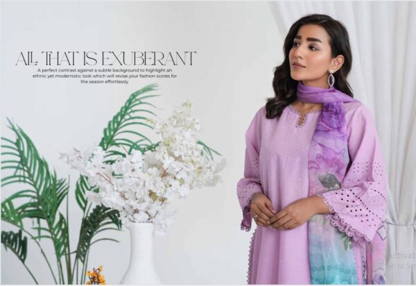 Johra Aiman Chikankari Lawn Shirt, Dupatta & Trouser - JH 861