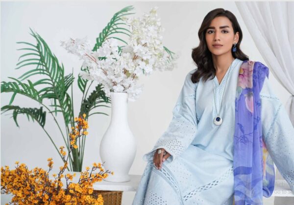 Johra Aiman Chikankari Lawn Shirt, Dupatta & Trouser - JH 863